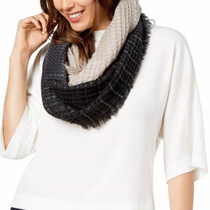 I.n.c. Ombre Waffle Loop Scarf Black